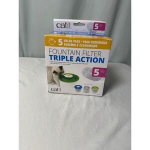 Catit 43746 Cat Water Fountain Replacement Filters - White Lot Of 5
